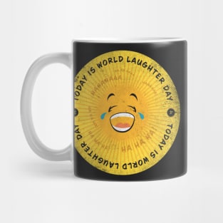 Today is World Laughter Day Badge Mug